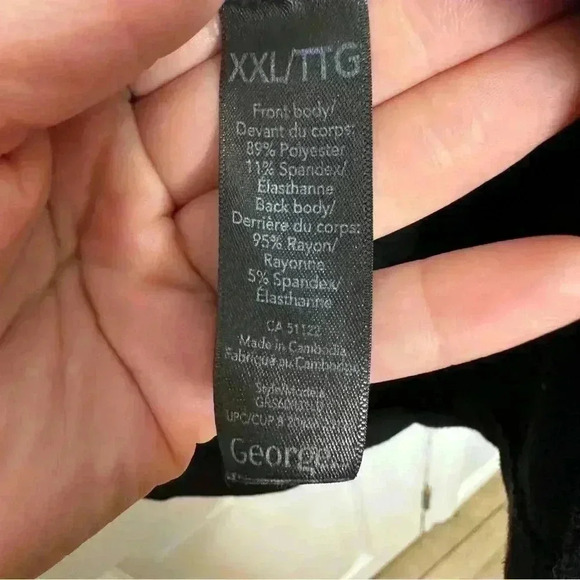 George Tank Top Sleeveless Leaves Yellow, Black, & Green Size XXL - Picture 10 of 16